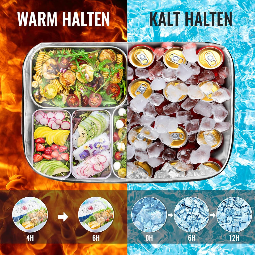 Kühltasche Faltbar 33L+12h Kühlung Gross Kühlbox Thermoisoliert Lunch Tasche Einkaufskörbe Wasserdic