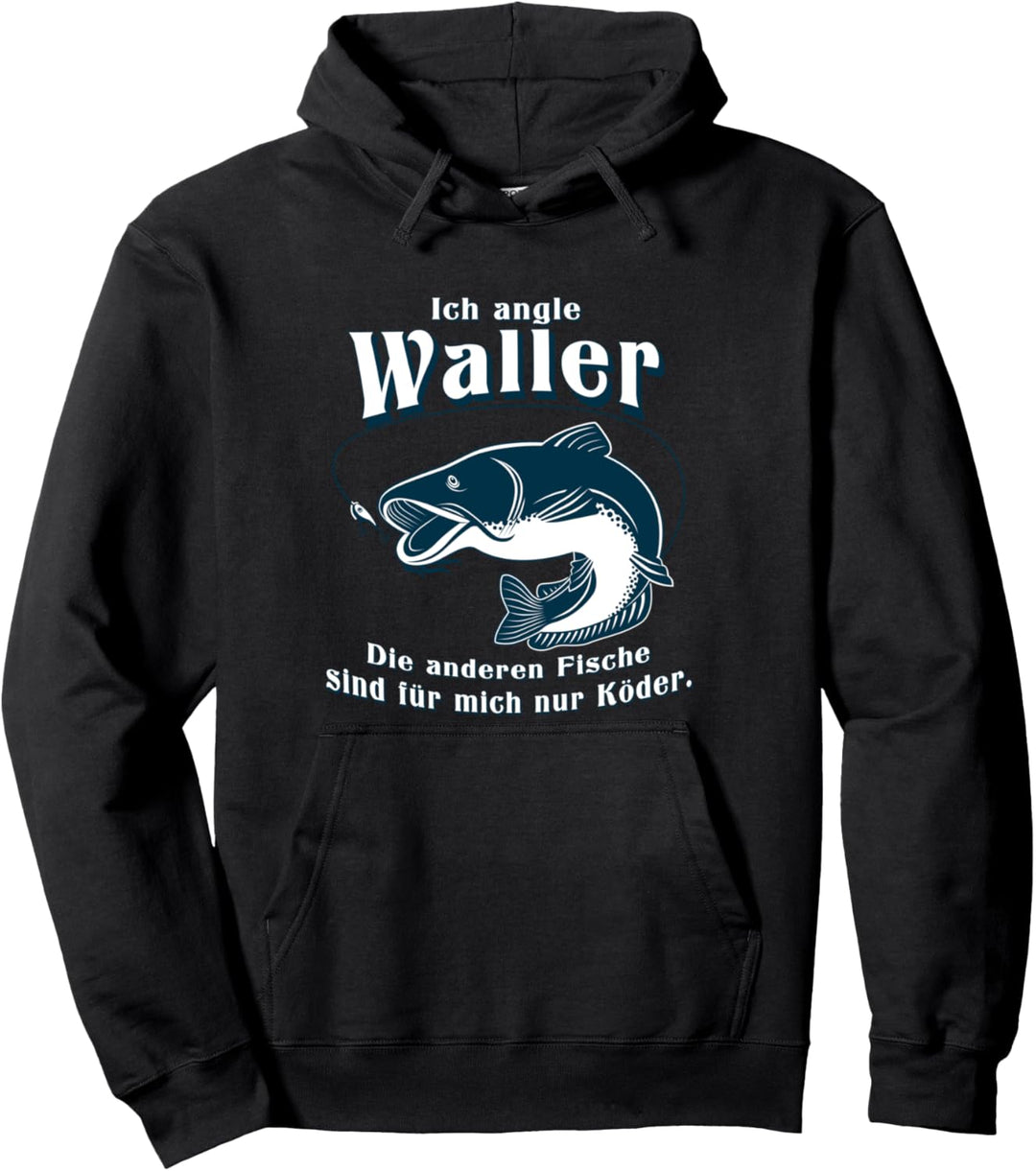 Waller Angeln Wels Fischen Lustige Angler Fisch Geschenk Pullover Hoodie