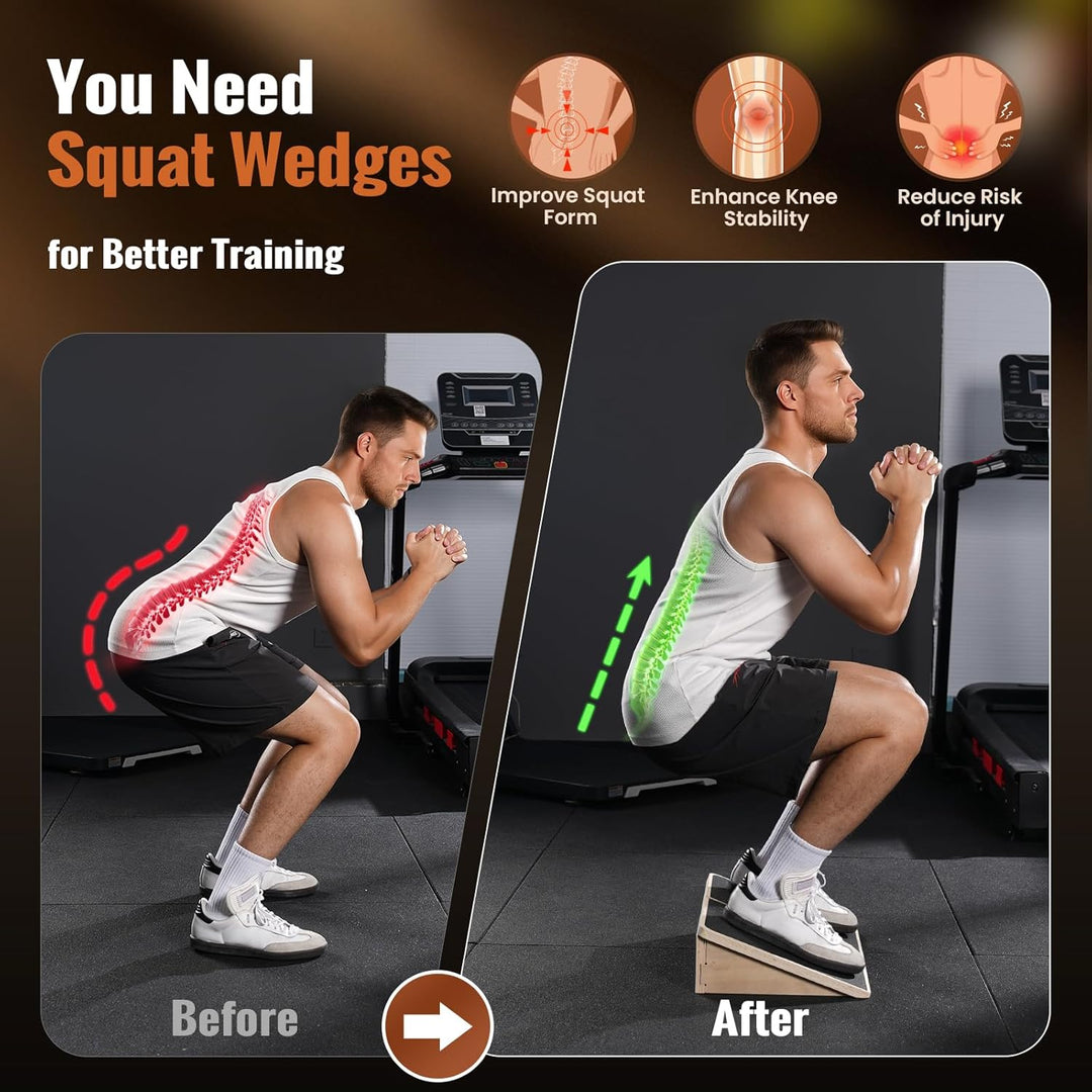 Sportneer Wadendehner Schrägbrett 540 KG – 15° / 20° Slant Board für Knieretter, Squat Wedge, Kraftt