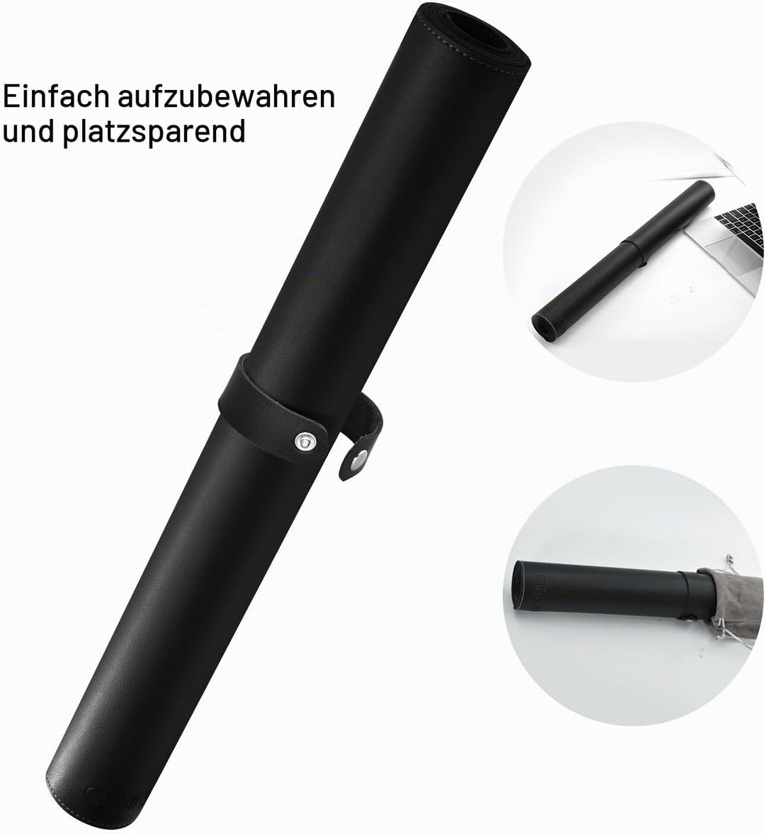 CENNBIE Schreibtischunterlage Leder, 100x50cm extra grosseTischunterlage, erweitertes PU-Leder Mausp