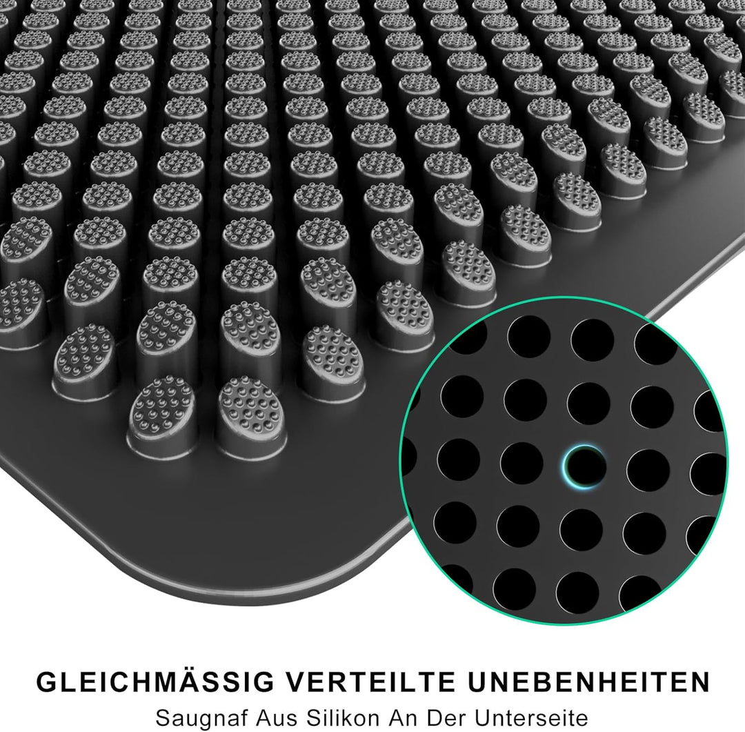 Fowooyeen Fussmatte, Silikon Schmutzfangmatte Aussen und Innen, rutschfeste Türmatte mit Noppen, Was