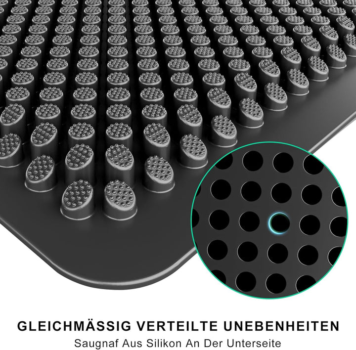 Fowooyeen Fussmatte, Silikon Schmutzfangmatte Aussen und Innen, rutschfeste Türmatte mit Noppen, Was