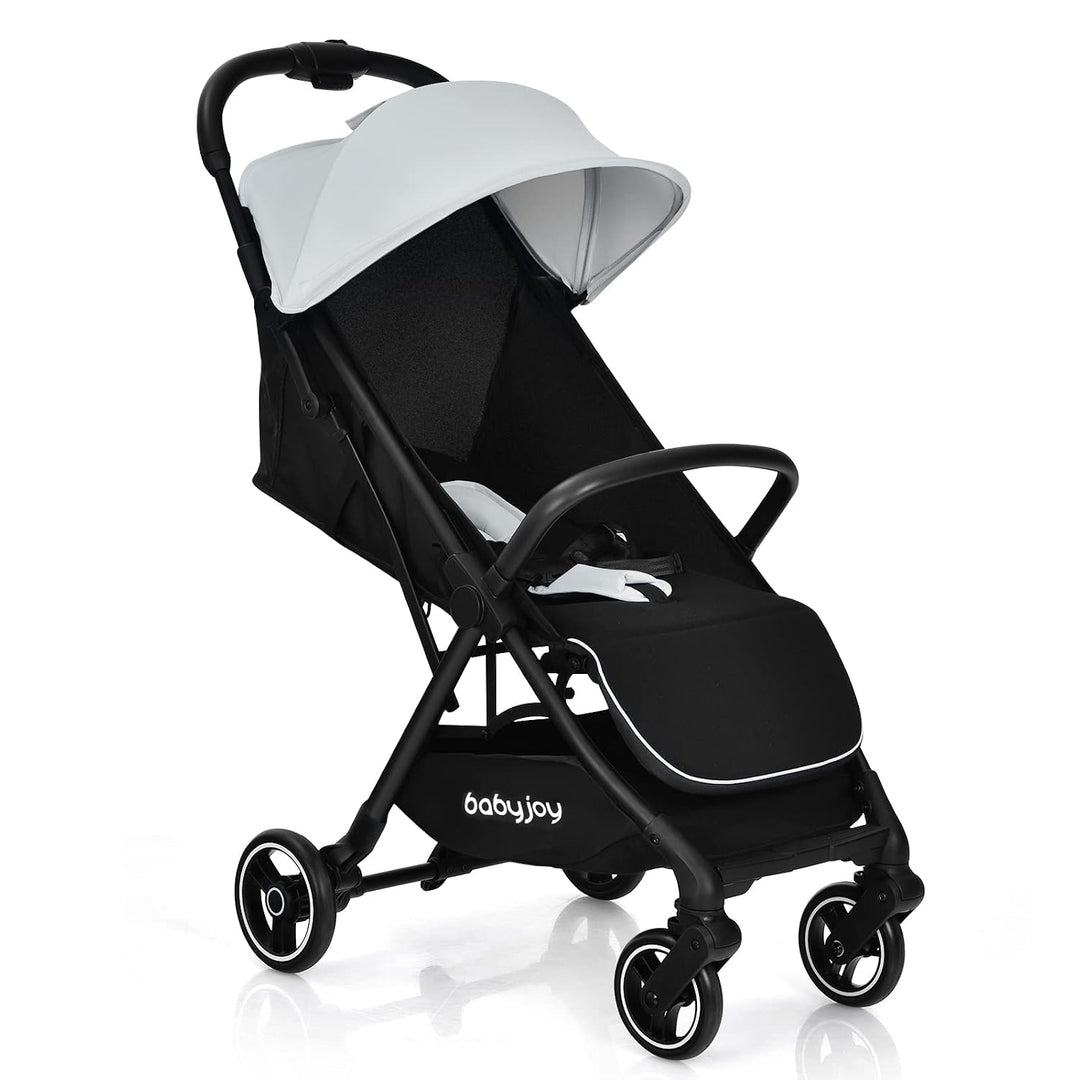 GOPLUS Zusammenklappbarer Kinderwagen, Buggy mit Verstellbarer Rückenlehne &amp; Fussstütze &amp; Bremse, 5-