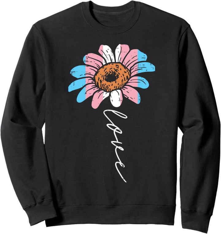 Sunflower Love Transgender Trans Pride Flag Transsexual LGBT Sweatshirt