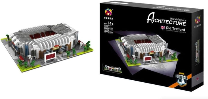 Atomic Building Manchester United Old Trafford Stadion. Modell zum Zusammenbau mit Nanoblöcken. Mehr