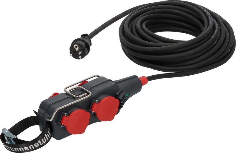 Brennenstuhl Professional Powerblock mit Verlängerungsleitung/Verteilersteckdose 4-Fach (15m Kabel s