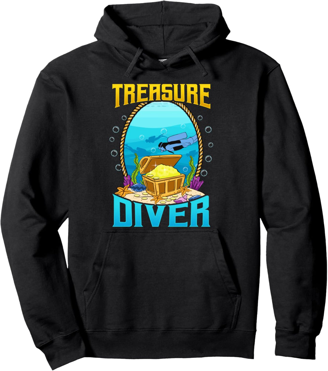 Awesome Scuba Diving Treasure Diver Pullover Hoodie