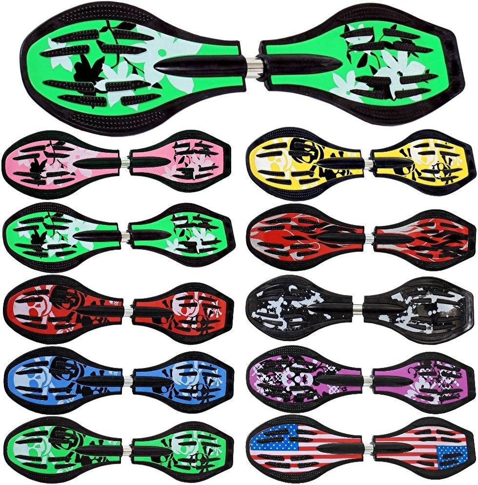 FunTomia Waveboard Original Mach1 Kugellager inkl. Tasche (Verschiedene Farbdesigns) Grün /