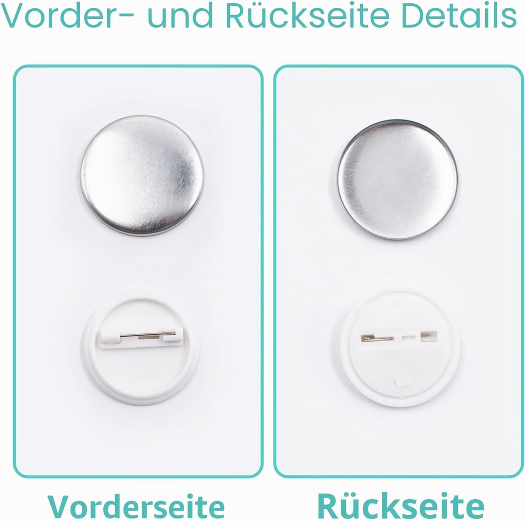 100 Stück 37mm Leere Schaltfläche Abzeichen Button Pin Brosche Verschlüsse Runde Abzeichen Knopfteil
