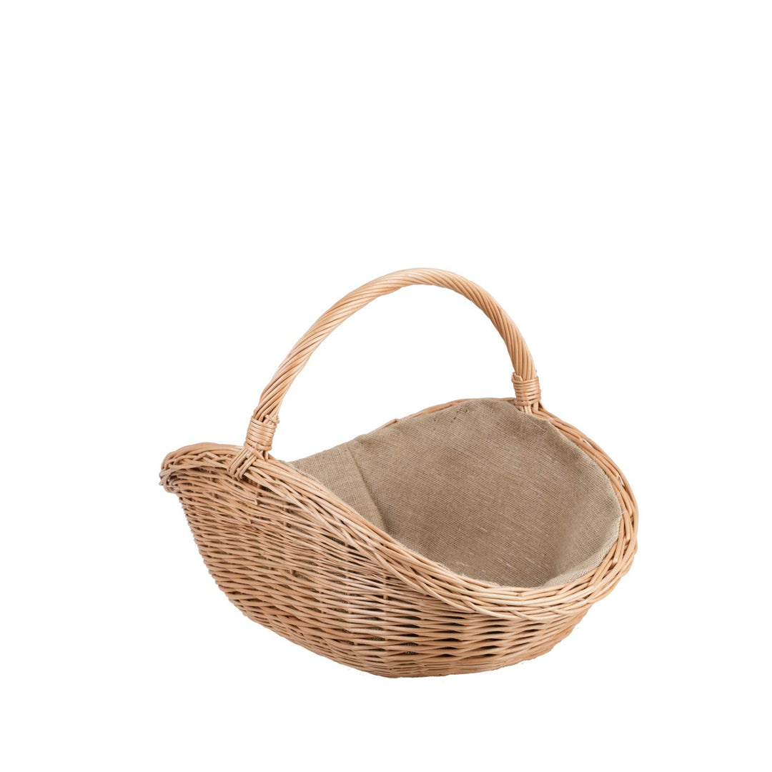 e-wicker24 Alles aus Weide Vollweidener Kaminkorb, naturfarbiger Kaminkorb aus Weide, Weidenkorb für