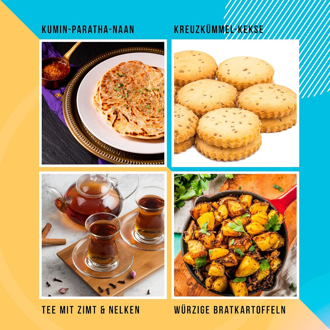 BIO Gewürze Indische Küche 10er STARTER SET 1 - Kreuzkümmel, Senfsamen, Anis, Fenchel, Schwarzkümmel