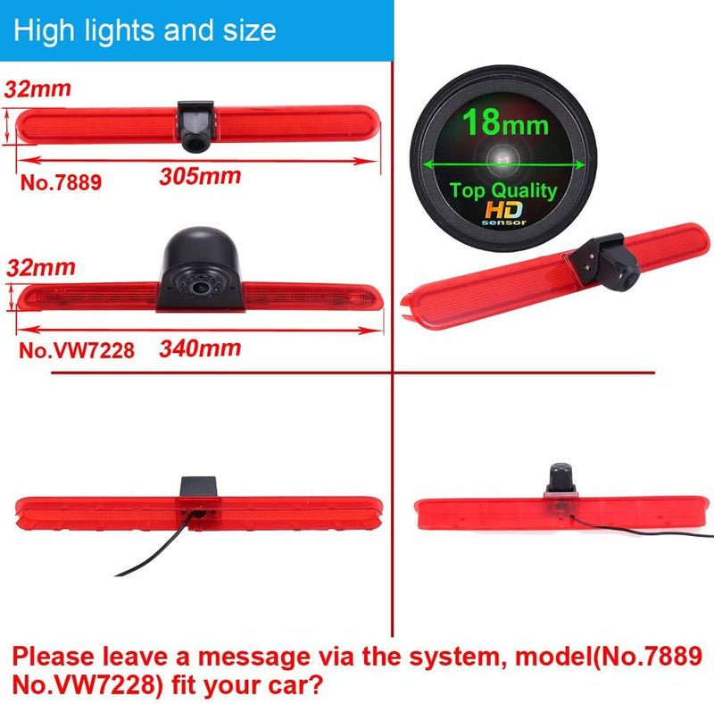Transporter Bremslicht Rückfahrkamera HD 1280 * 720 Pixel Wasserdicht Rückfahrsystem für VW T5 Multi