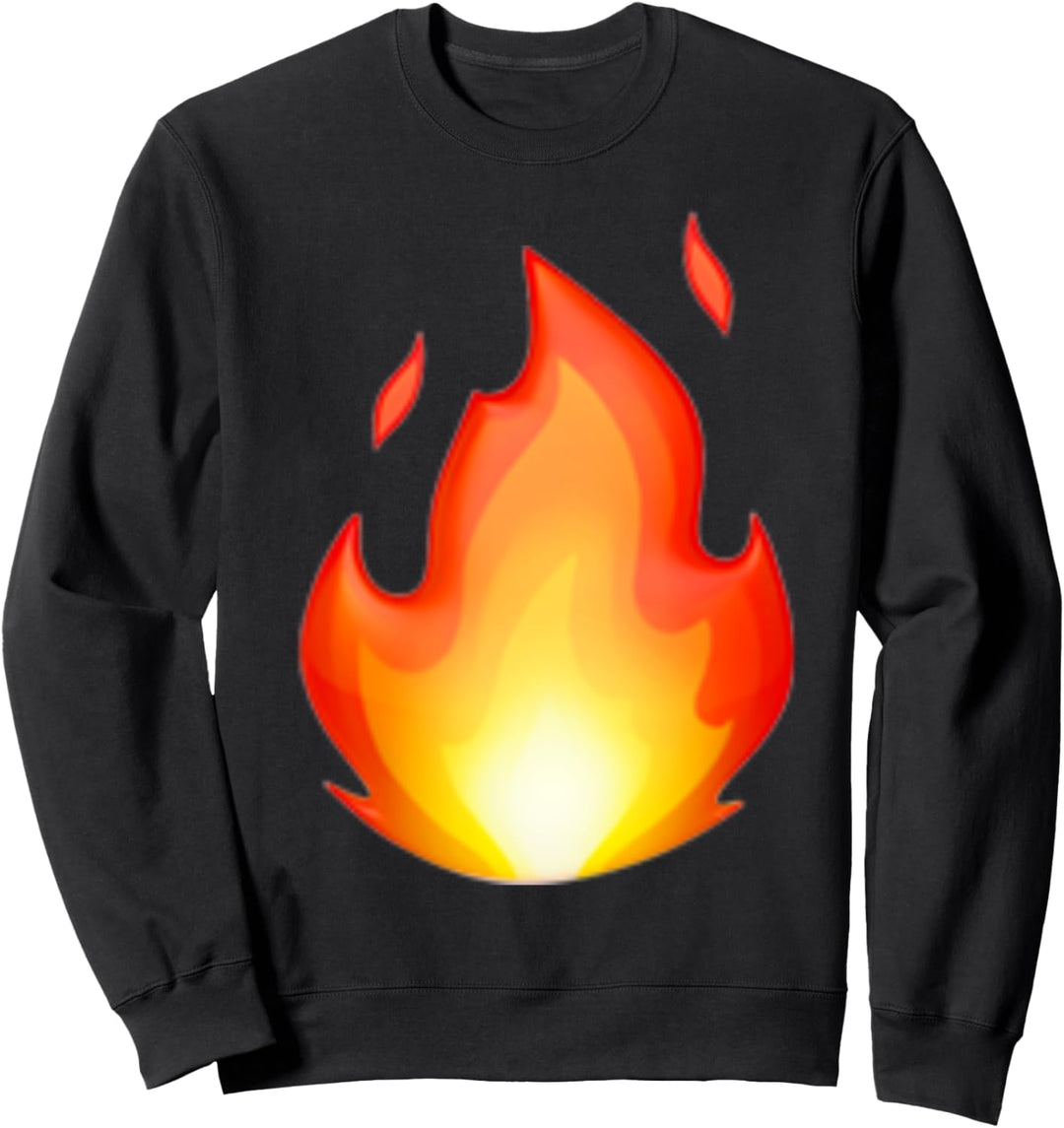 Heisses Feuer-Kleidung: Beleuchtetes Outfit zeigt die Wärme des brennenden Feuers an Sweatshirt