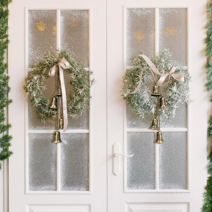 Weihnachtsglöckchen zum Aufhängen XXL gross, Glocken Vintage Glöckchen, rustikal Metallglöckchen, We