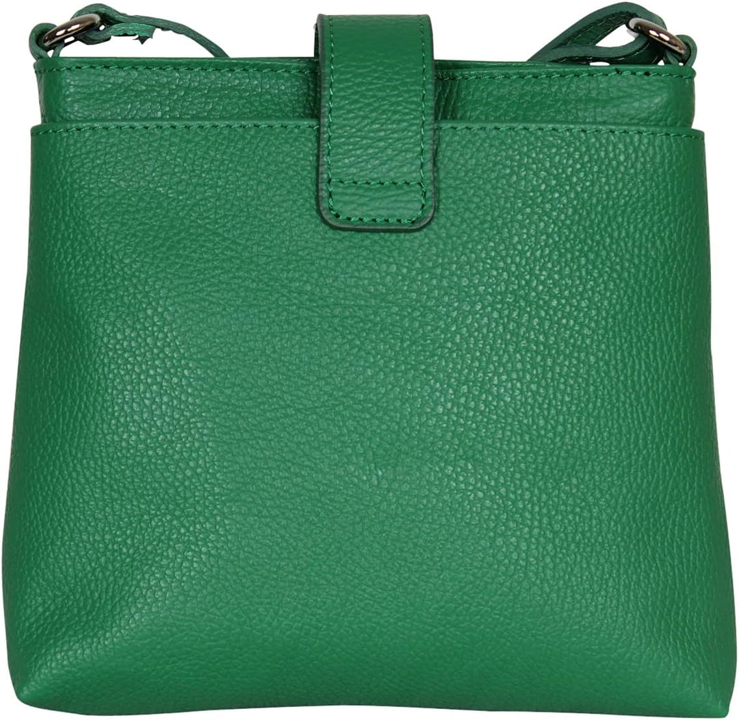 AMBRA Moda Damen echt Ledertasche Handtasche Schultertasche Umhängtasche Citybag Girl Crossover GL00