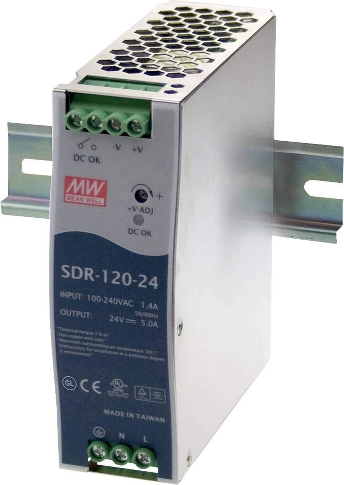 Mean Well SDR-120-24 SDR-120-24 120W 24V 5A Industrie-DIN-Schiene mit PFC SDR-120 Funktion