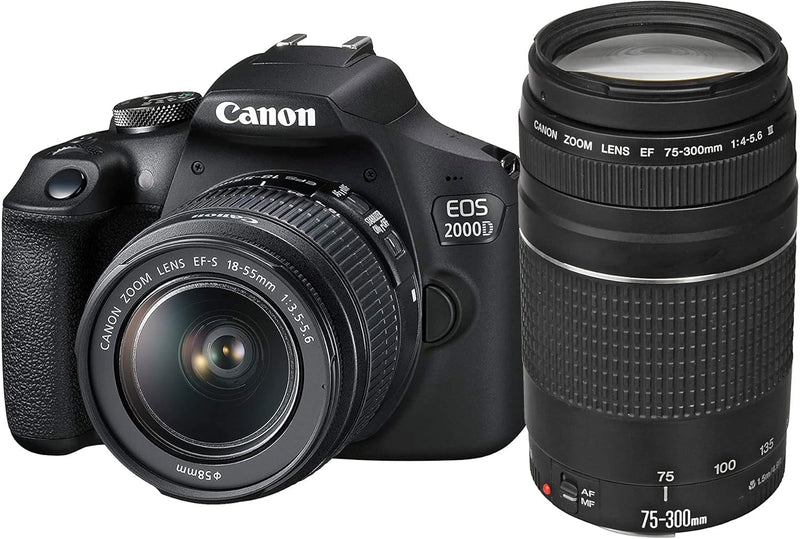 Canon EOS 2000D Spiegelreflexkamera (24,1 MP, DIGIC 4+, 7,5 (3,0 Zoll) LCD, Full-HD, WIFI, APS-C CMO