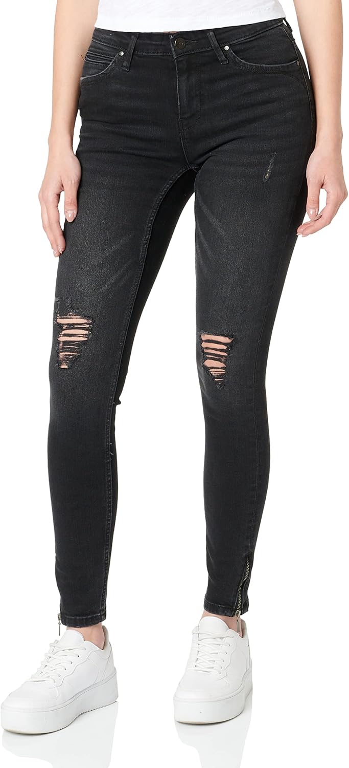 ONLY Damen Jeans 27W / 32L Black Denim, 27W / 32L Black Denim