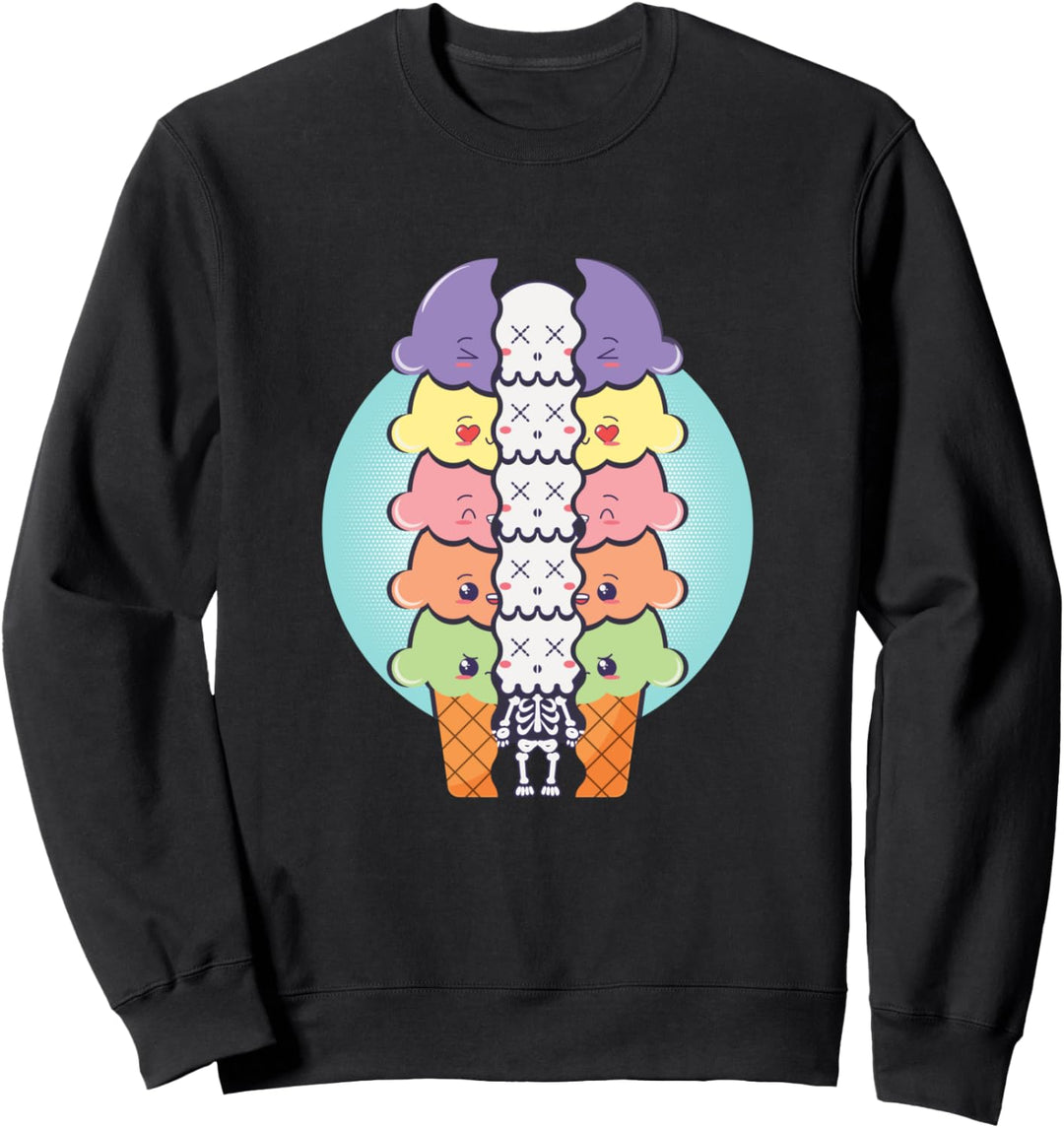 Kawaii Eis-Skelett Niedliche Kawaii Existentielle Dread Sweatshirt
