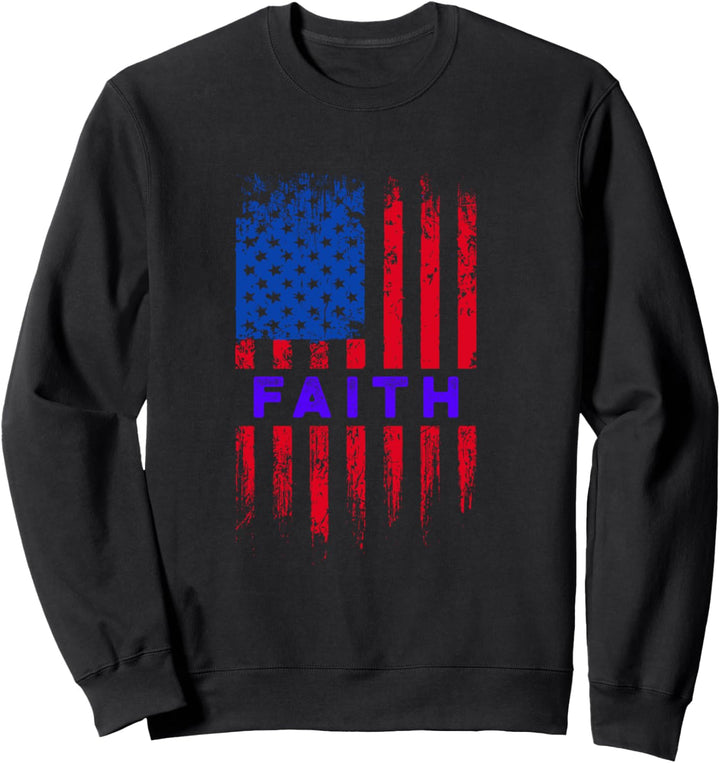 Amerikanische Flagge Glaube Feiertag Vereinigte Staaten Sweatshirt