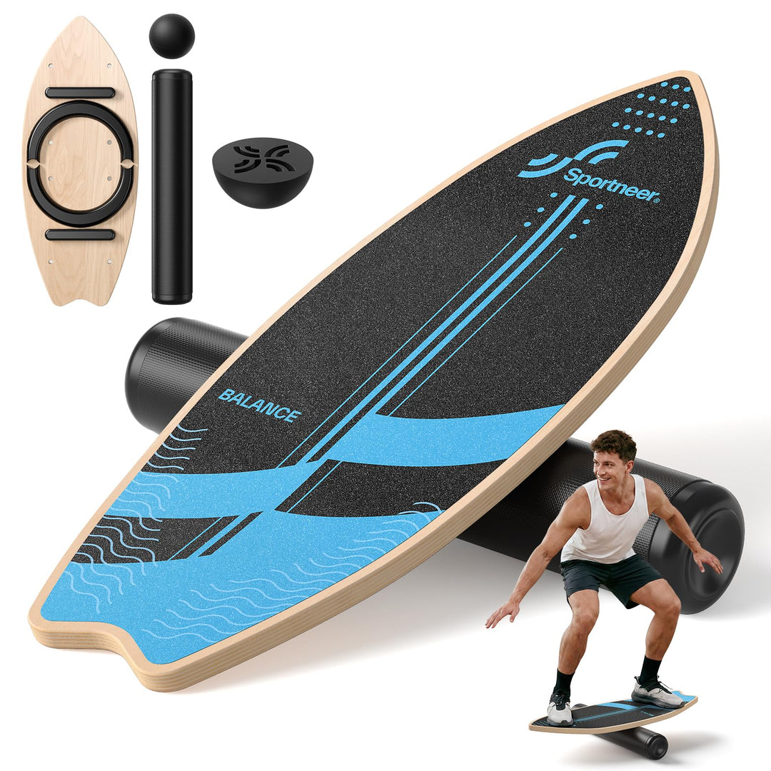 Sportneer Surfin Balance Board Erwachsene 8-in-1, Sicher, rutschfest 200 KG | Gleichgewichtstrainer