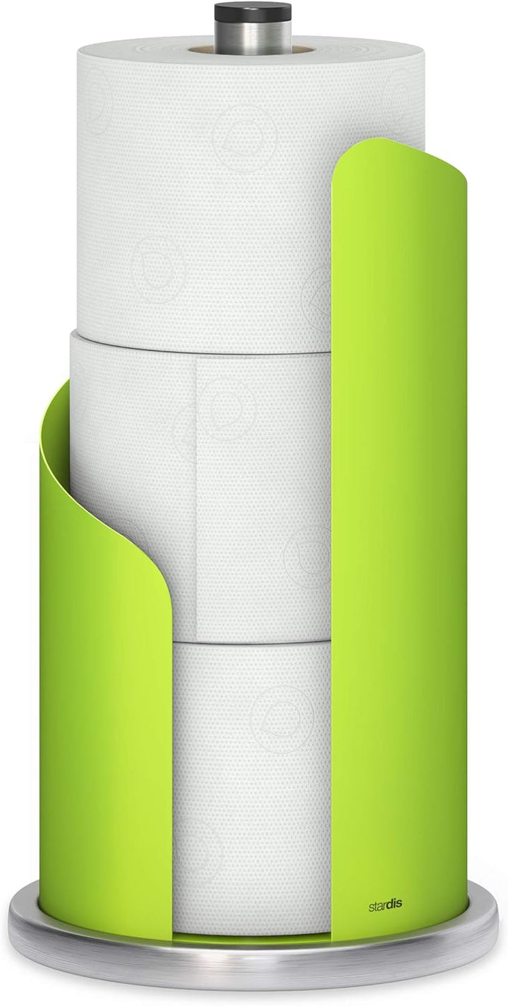 Design Küchenrollenhalter Edelstahl matt H 30 Ø15 cm Rollenhalter Papierrollenhalter für Küchenrolle
