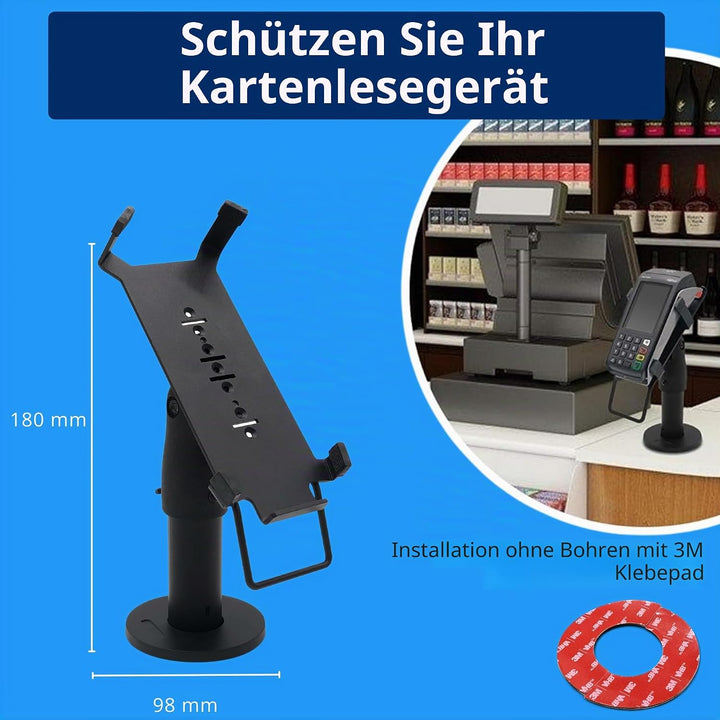 Stand PAX S80 Card Reader Payment Terminal, Swivels 180 ° and Tilt 45 ° 3M Adhesive Professional for