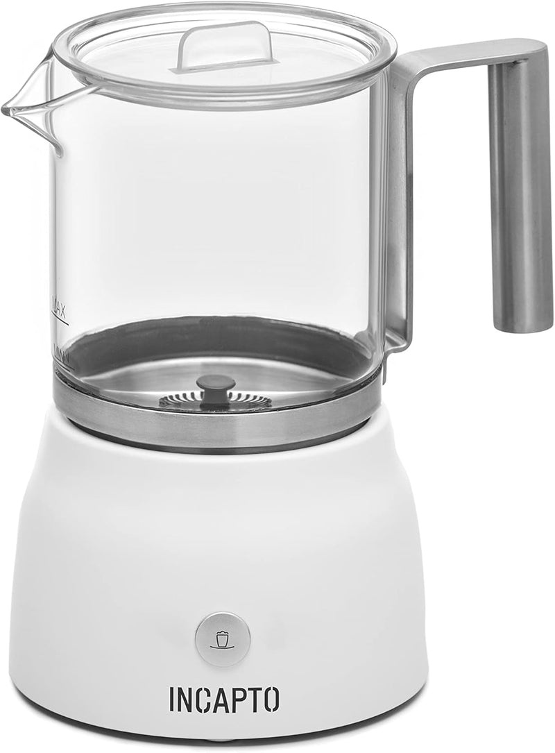 Incapto Coffee Automatischer Milchaufschäumer, Weiss, Fassungsvermögen 100-150 ml, Cappuccinator, Mi