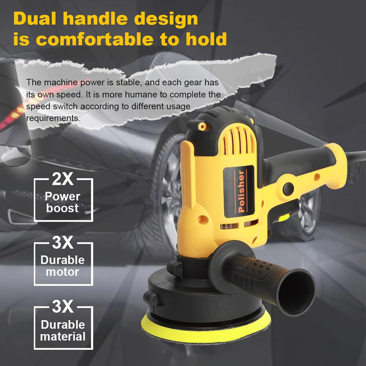 Poliermaschine Auto, 700W, 6 Variable Geschwindigkeit Polierset, 25 tlg, Leichtgewicht Household Pol