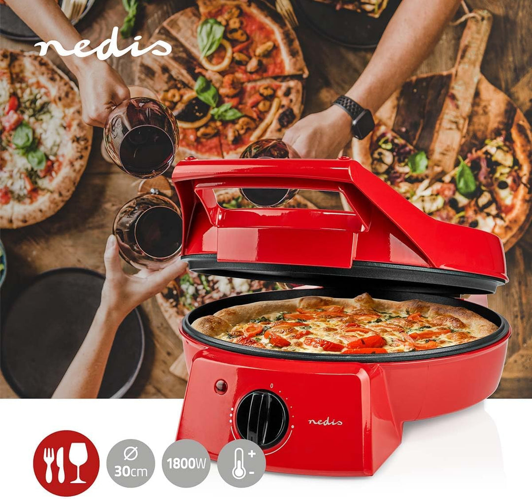 Nedis FCPM100FRD Pizzamaker, Aluminium