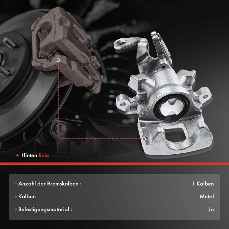 Frankberg Bremssattel Bremszange Hinterachse Links Kompatibel mit C4 Aircross 2012-2021 ASX GA W 201