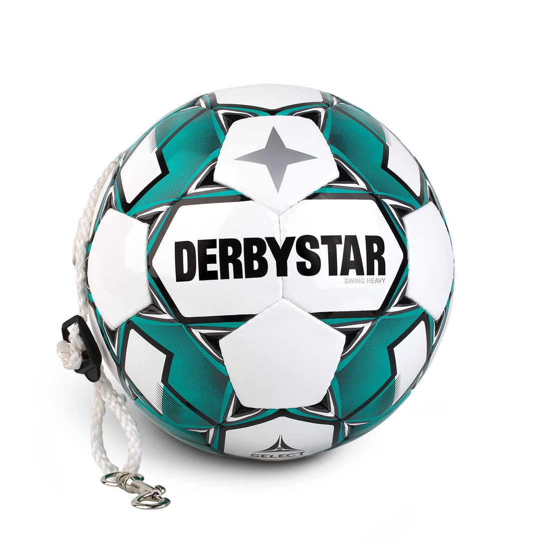 DERBYSTAR Unisex – Erwachsene Swing Heavy Fussball, Weiss, 5
