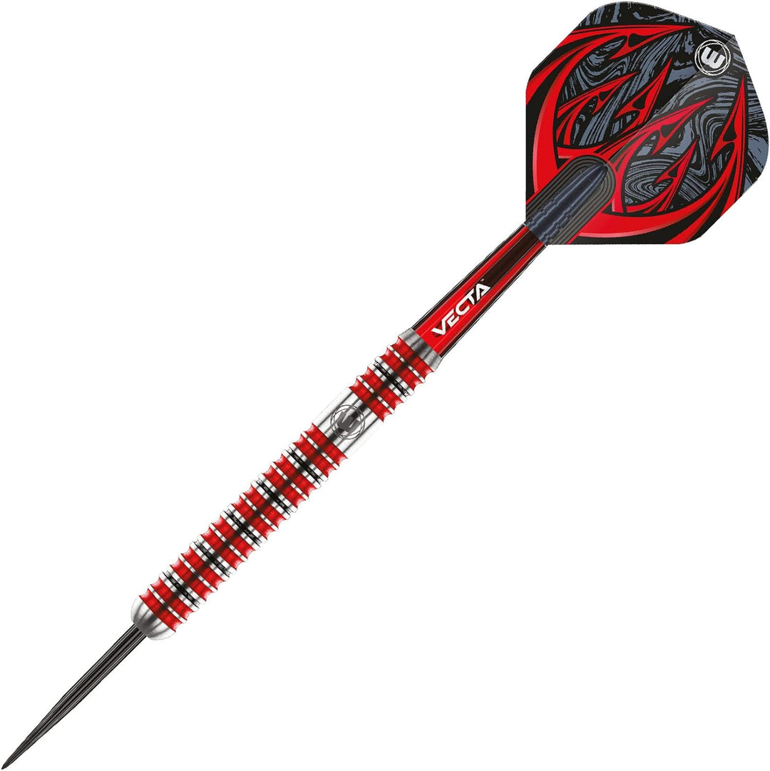 WINMAU Diablo Profi Stahlspitze Wolfram Dartpfeile mit Flüge und Stiele (Wellen) 25g Parallel, 25g P