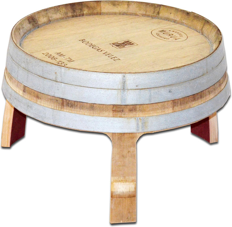 Beistelltisch, Wohnzimmertisch, Kleiner Tisch aus halbem Weinfass - Höhe 40cm, Durchmesser Oben ca.