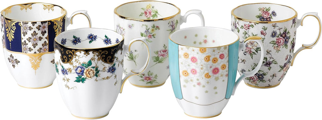 100 Years by Royal Albert 1940 English Chintz Becher, Weiss, 0,4 l German Chintz Tasse, German Chint