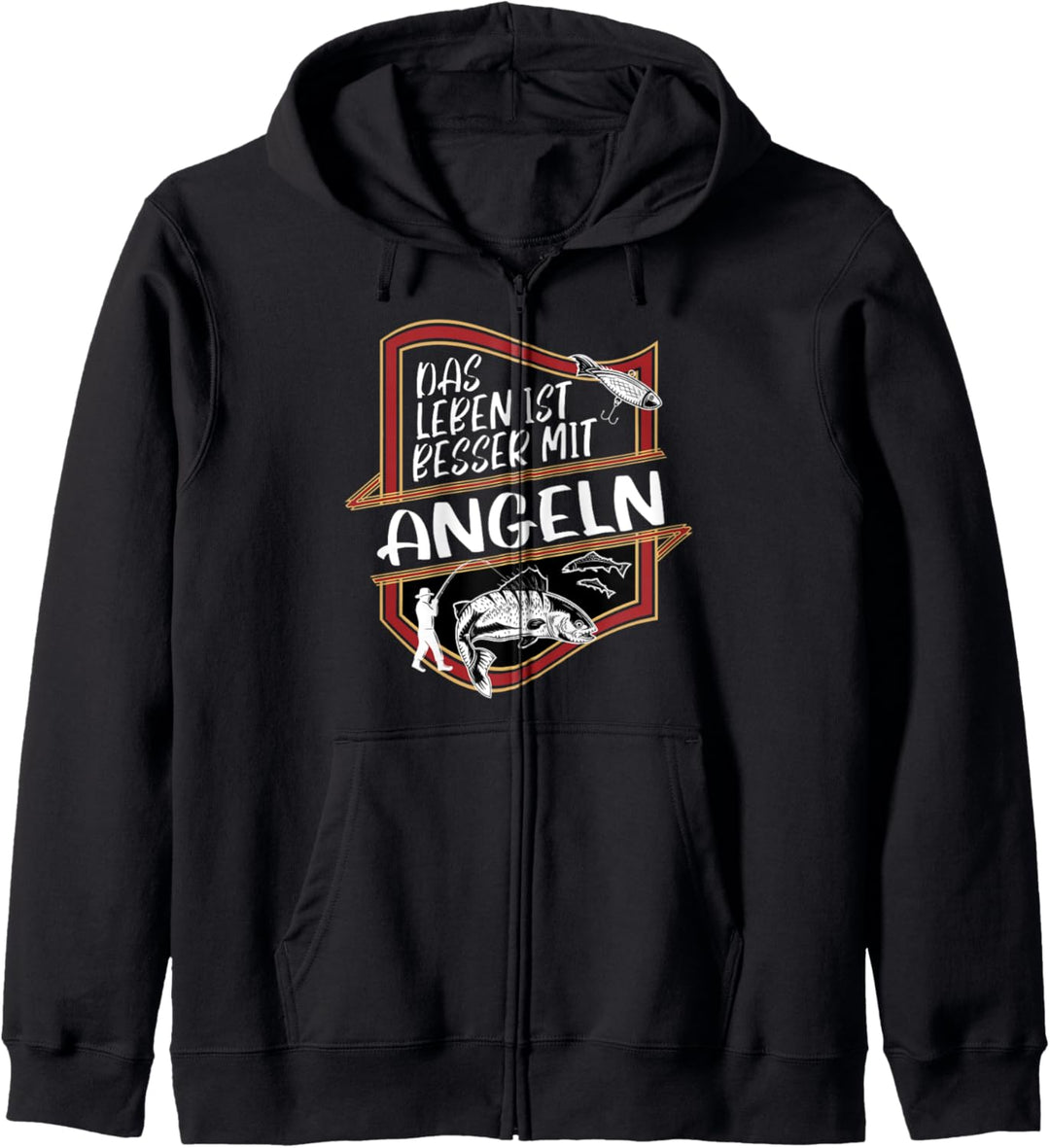 Das Leben ist besser mit Angeln Hecht Mann Carp Fishing Kapuzenjacke
