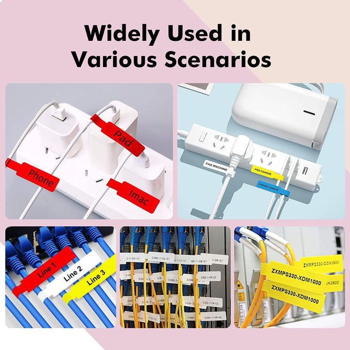 Etikettierband für NIIMBOT D11/D110/D101 Drucker, 3 Rollen (insgesamt 195 Stück) D11 Kabel Thermoauf