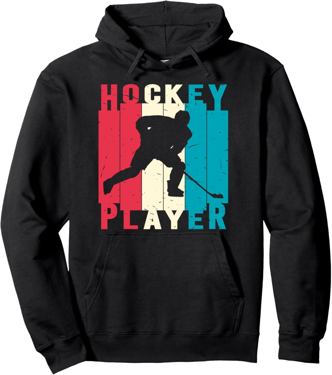 Hockeyspieler, Vintage Style Hockey Geschenk für Männer Pullover Hoodie