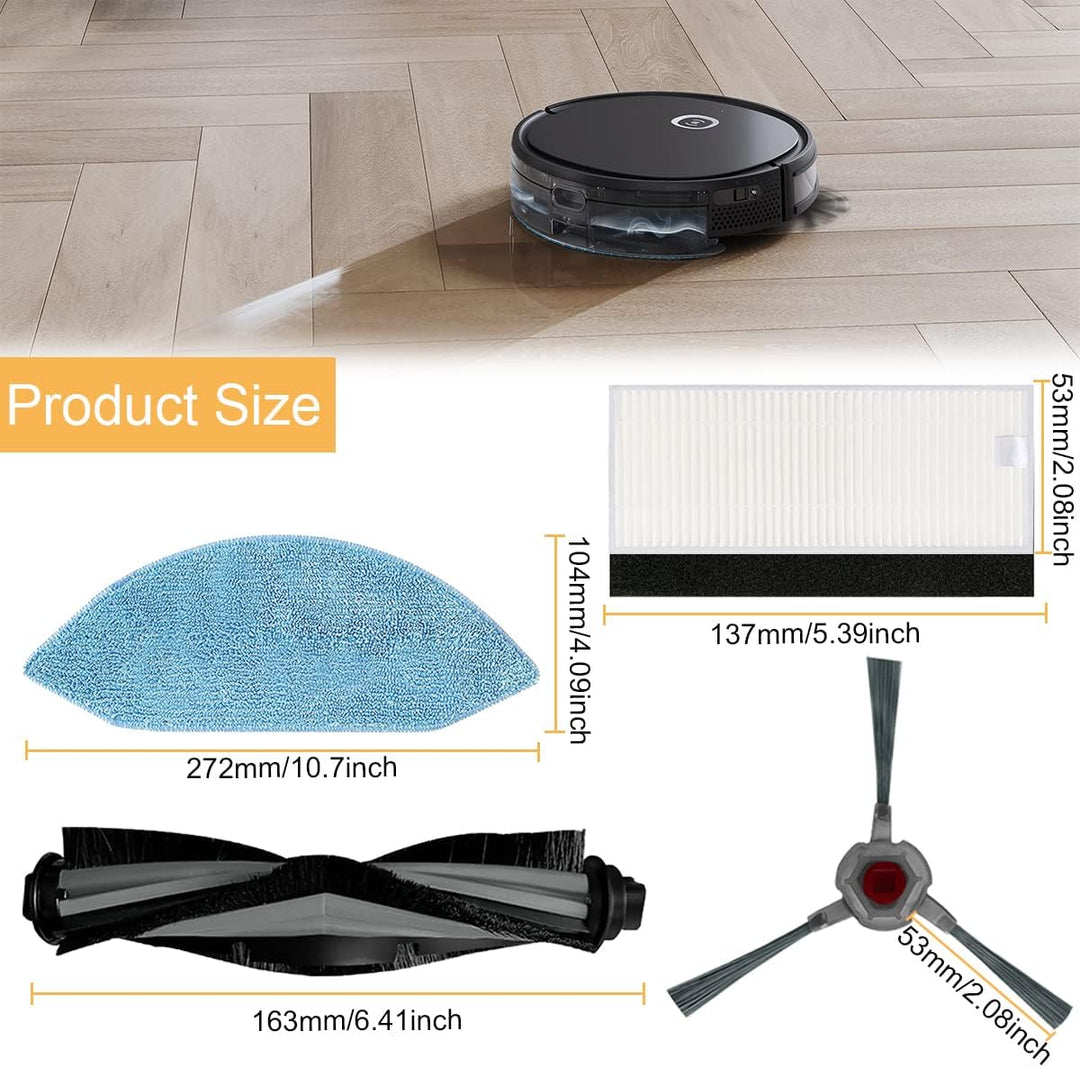 Ersatzteile für Ecovacs Deebot ozmo U2 DGN22 U2 Pro Roboter Staubsauger, Zubehör Set 1 Hauptbürste,