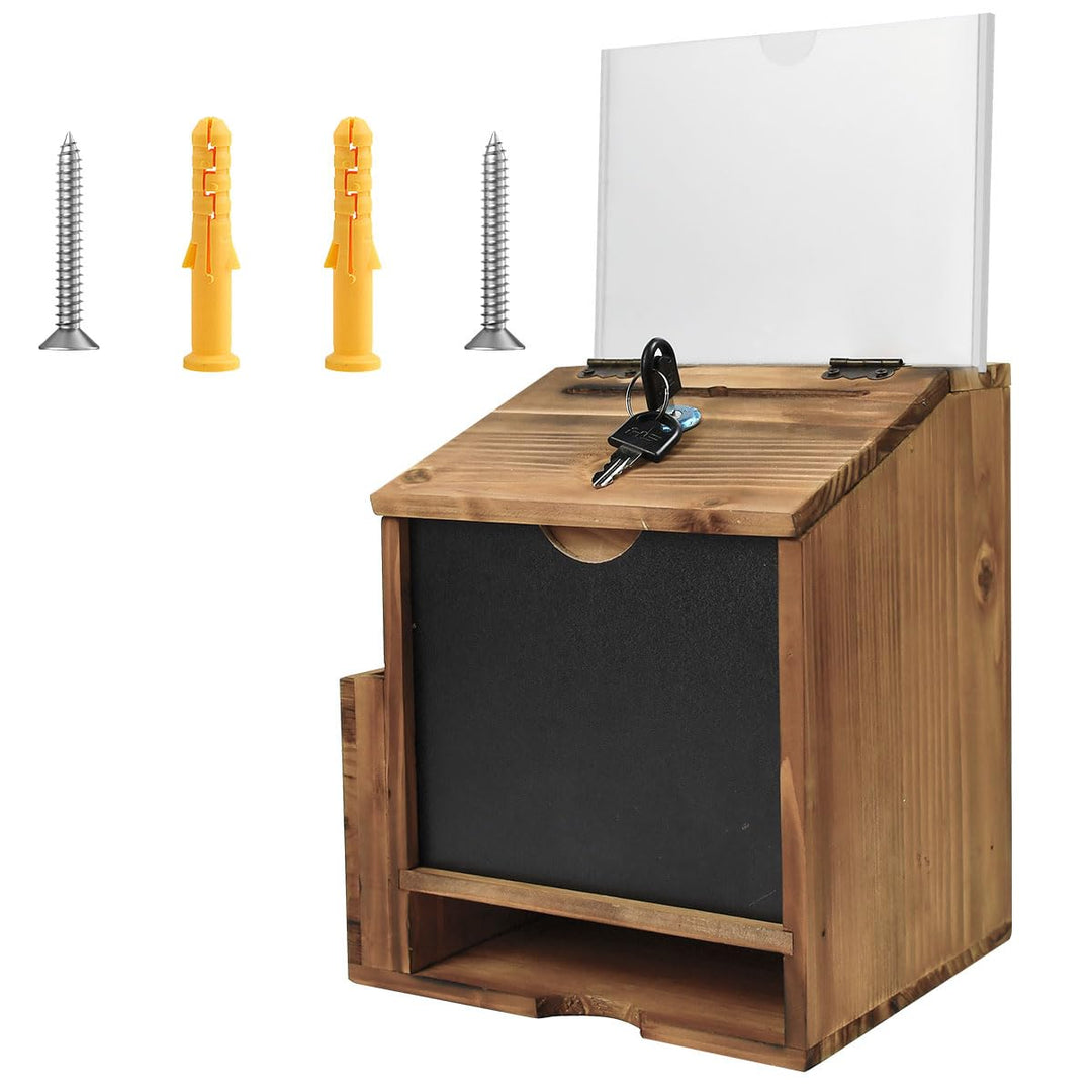 Vorschlagsbox Holz Vorschlag Box Spendenbox Wahlurne Suggestion Box Mit Schloss and Lock Wooden Tip