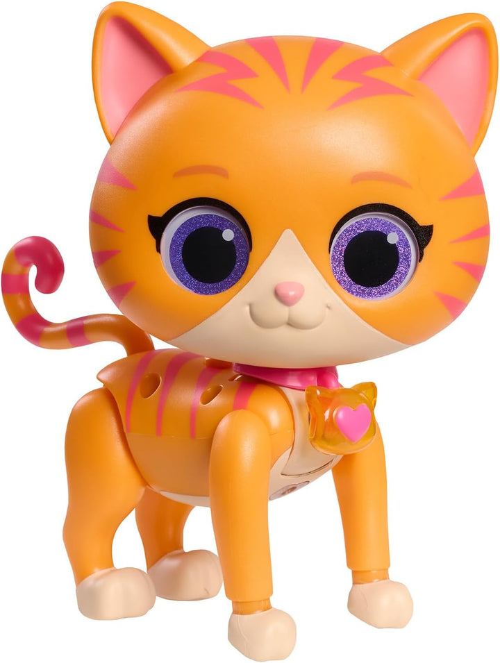 Disney Junior SuperKitties, 20 cm grosse katzenstark verwandelbare Ginny, 9-teilig, Kinderspielzeug
