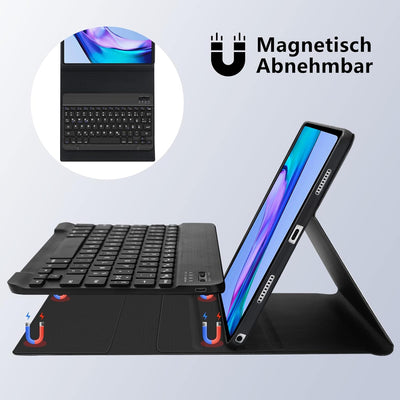 IVEOPPE Samsung Tablet A8 Hülle mit Tastatur, Galaxy Tab A8 Hülle mit Tastatur, Magnetische Kabellos