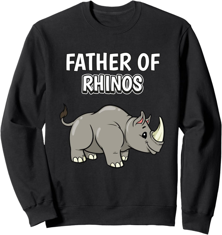 Herren Jungen Father Of Rhinos Papa Vatertag Nashorn Sweatshirt
