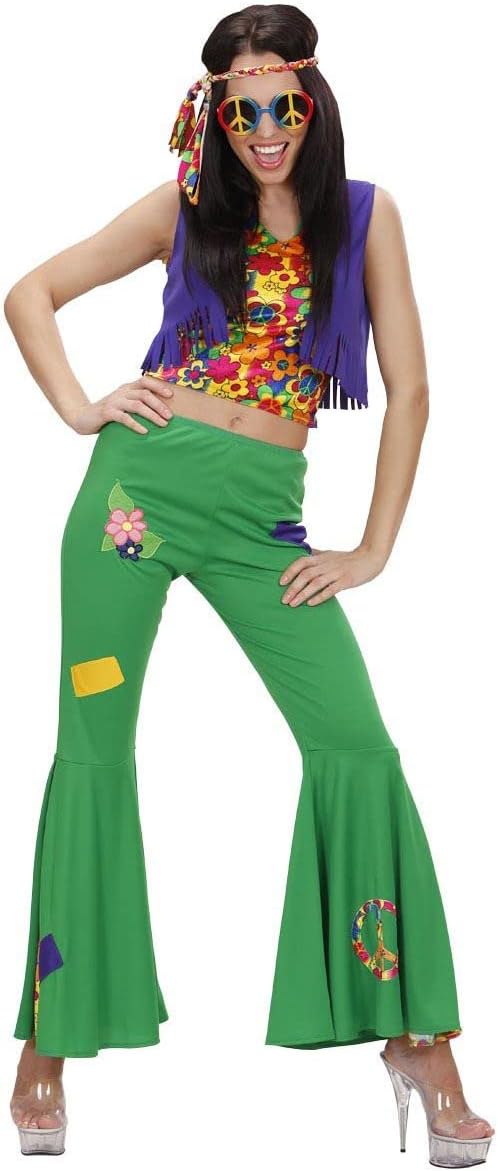 "WOODSTOCK HIPPIE GIRL" (top, vest, pants, headband) - (M), M