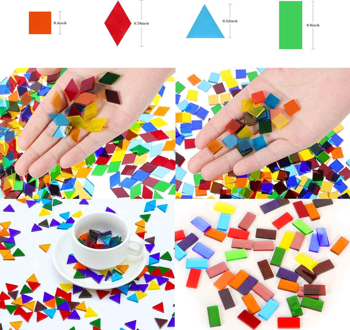 Mosaik-Fliesen, transparent, gemischte Farben, Mosaik-Fliesen, Glas-Stücke für Heimdekoration oder B