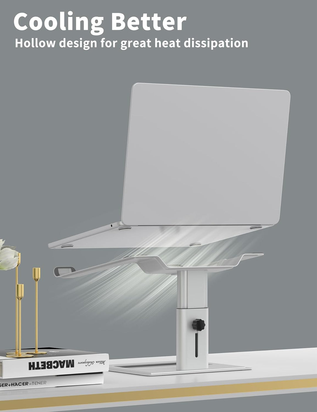 SOUNDANCE Verstellbarer Laptop-Ständer für Schreibtisch, Computerständer, ergonomischer Laptop-Halte