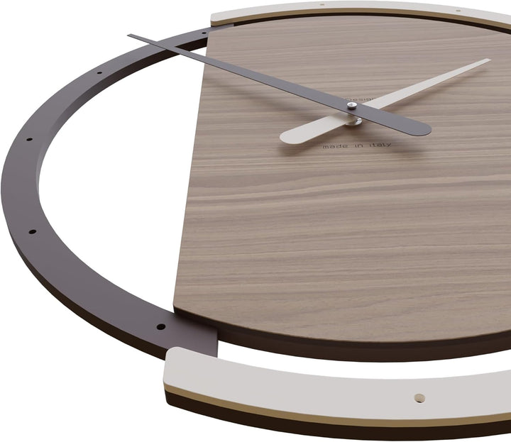 CalleaDesign 45 cm Wanduhr Zaki Canaletto Walnuss, Canaletto Walnuss