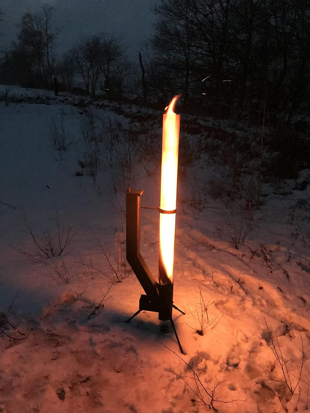 Pelletfackel Feuerrohr Bausatz mit Glas