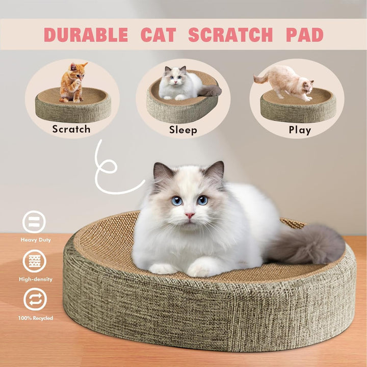 Ovales Sisal Kratzbrett Für Katzen, 2 In 1Sisal Kratzbett Für Katzen, Multifunktionale Möbelschoner
