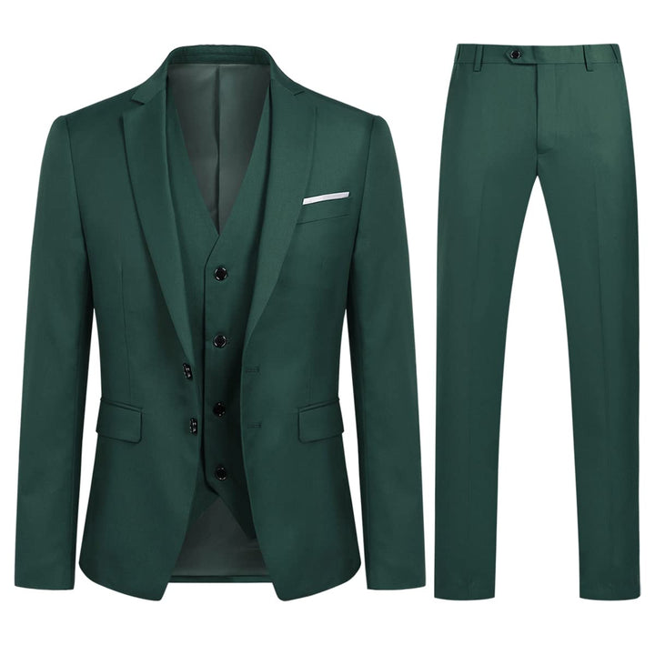 YOUTHUP Anzug Herren 3 Teilig Anzüge Slim Fit 2-Knopf Herrenanzug Modern Formell Sakko Weste Hose fü